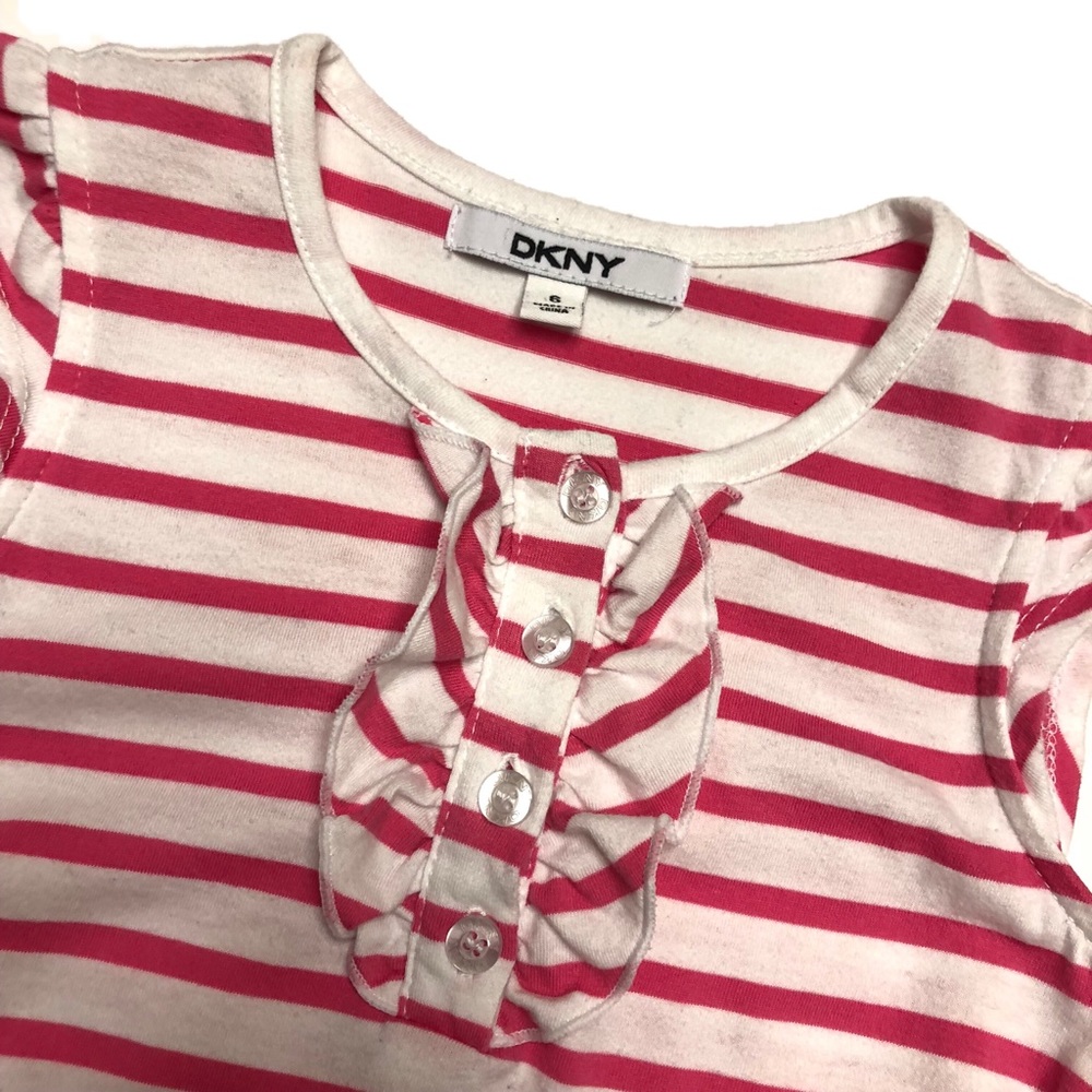 DKNY Cap Sleeve Half Denim Dress - Picture 5 of 6